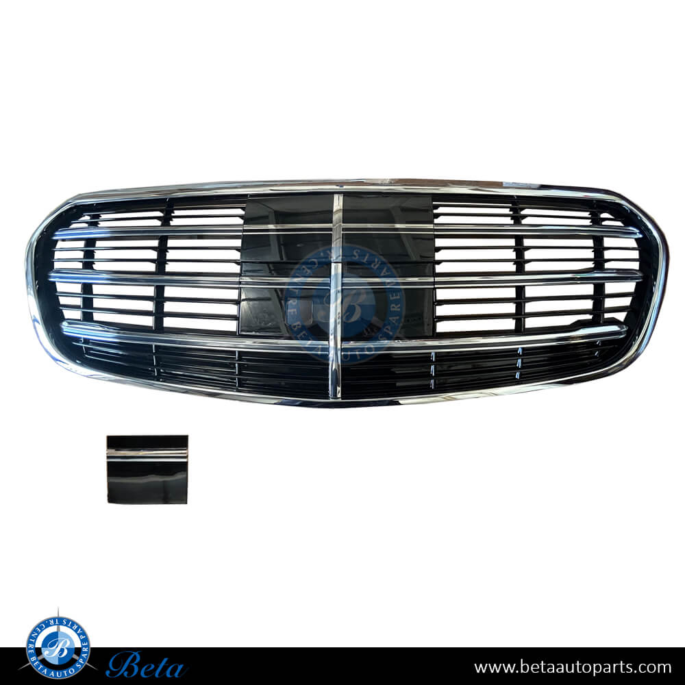 Grille without Camera and with ACC Silver Color for Mercedes S-Class W223 2021-Up models, Part Number 2238804000 Grille without Camera and with ACC Silver Color for Mercedes S-Class W223 2021-Up models, Part Number 2238804000